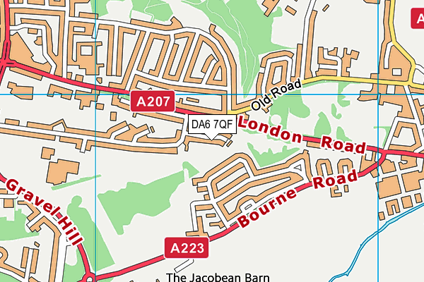 DA6 7QF map - OS VectorMap District (Ordnance Survey)