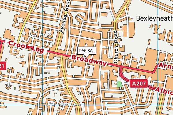 Map of BROADWAY TYRES BEXLEYHEATH LTD at district scale