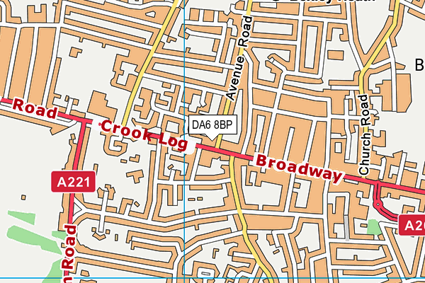 DA6 8BP map - OS VectorMap District (Ordnance Survey)