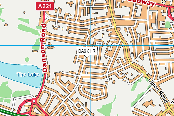 DA6 8HR map - OS VectorMap District (Ordnance Survey)
