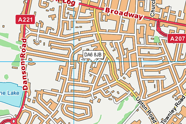 DA6 8JB map - OS VectorMap District (Ordnance Survey)