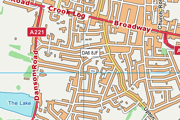 DA6 8JF map - OS VectorMap District (Ordnance Survey)
