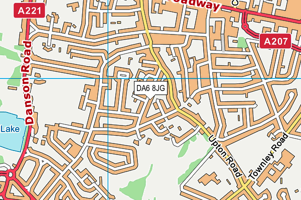 DA6 8JG map - OS VectorMap District (Ordnance Survey)
