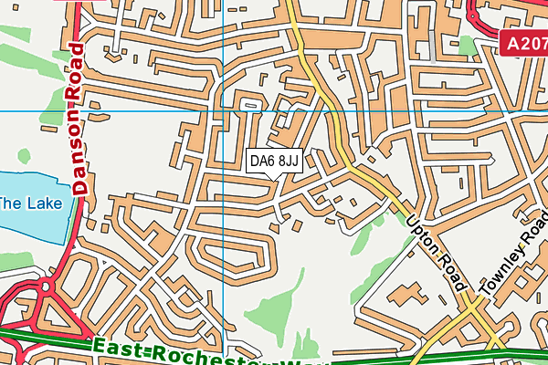 DA6 8JJ map - OS VectorMap District (Ordnance Survey)