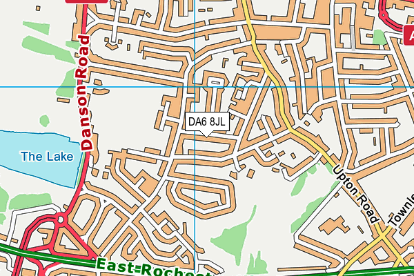 DA6 8JL map - OS VectorMap District (Ordnance Survey)