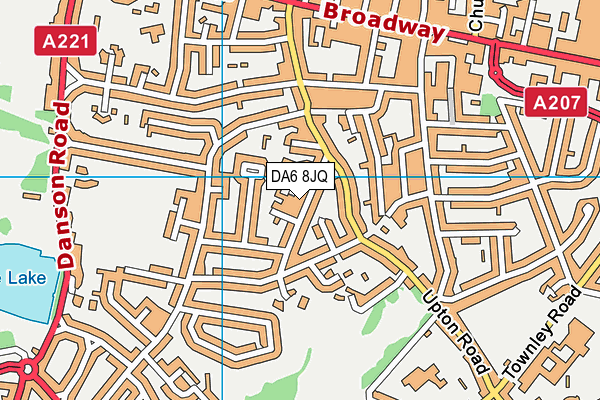 DA6 8JQ map - OS VectorMap District (Ordnance Survey)