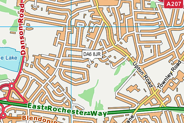 DA6 8JR map - OS VectorMap District (Ordnance Survey)