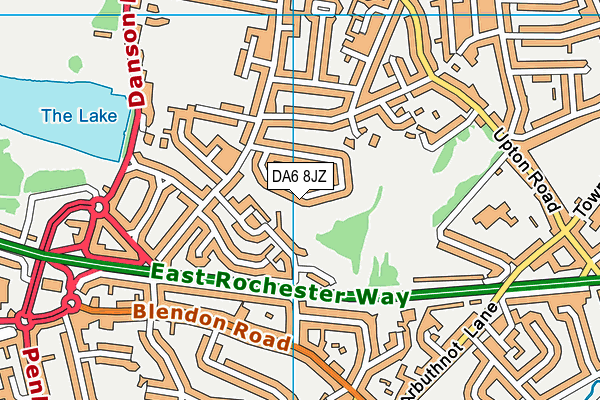 DA6 8JZ map - OS VectorMap District (Ordnance Survey)