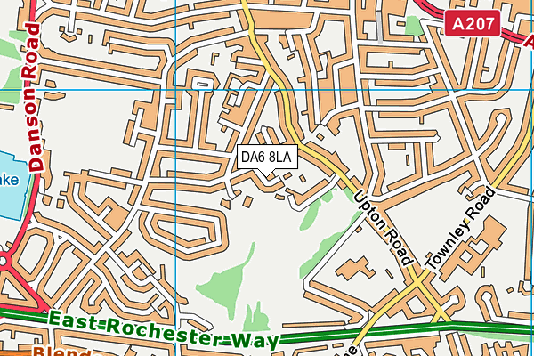 DA6 8LA map - OS VectorMap District (Ordnance Survey)