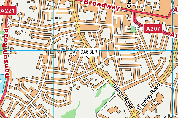 DA6 8LR map - OS VectorMap District (Ordnance Survey)