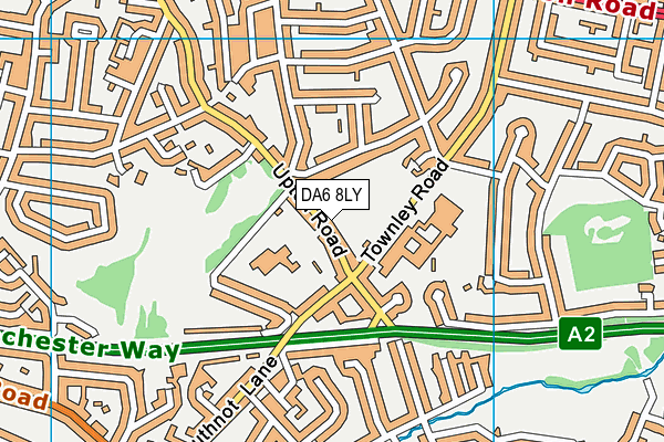 DA6 8LY map - OS VectorMap District (Ordnance Survey)