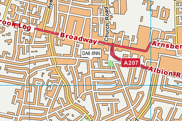 DA6 8NN map - OS VectorMap District (Ordnance Survey)