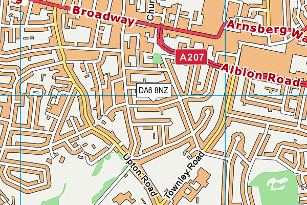 DA6 8NZ map - OS VectorMap District (Ordnance Survey)