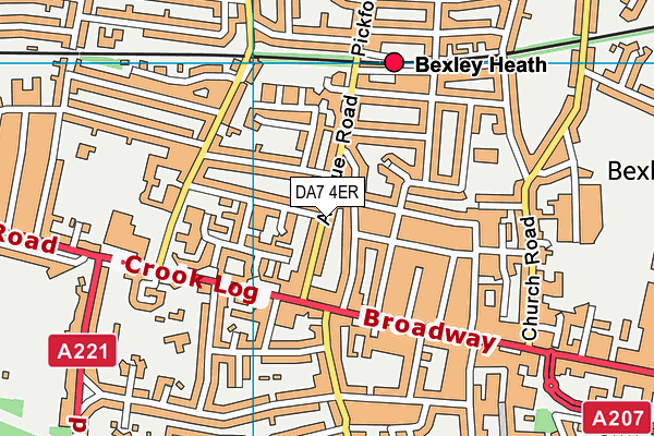 DA7 4ER map - OS VectorMap District (Ordnance Survey)