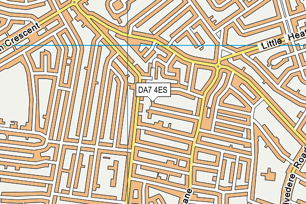 DA7 4ES map - OS VectorMap District (Ordnance Survey)