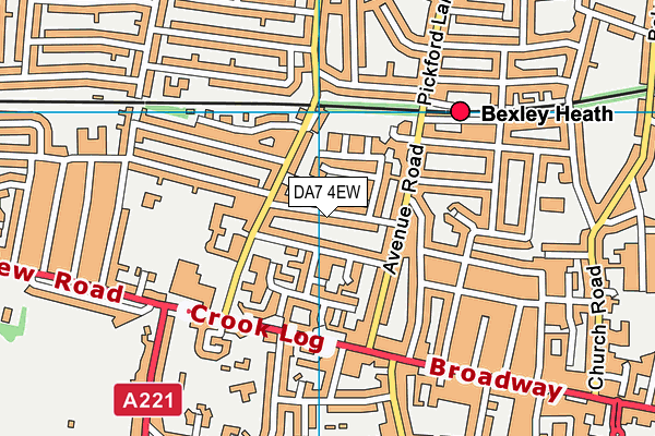 DA7 4EW map - OS VectorMap District (Ordnance Survey)