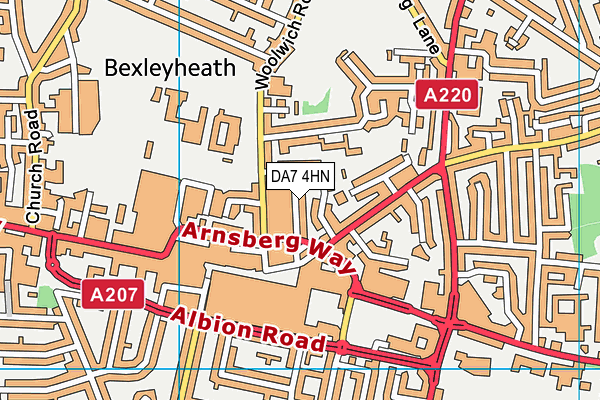 DA7 4HN map - OS VectorMap District (Ordnance Survey)