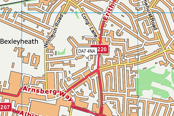 DA7 4NA map - OS VectorMap District (Ordnance Survey)