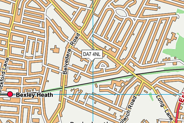 DA7 4NL map - OS VectorMap District (Ordnance Survey)