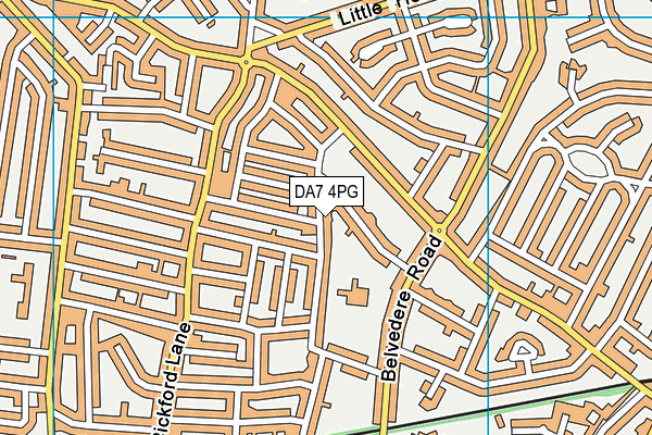 DA7 4PG map - OS VectorMap District (Ordnance Survey)