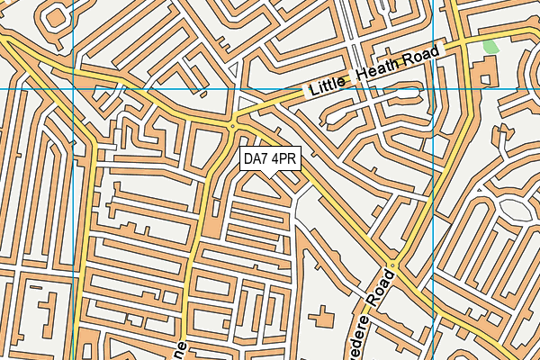 DA7 4PR map - OS VectorMap District (Ordnance Survey)