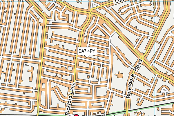 DA7 4PY map - OS VectorMap District (Ordnance Survey)