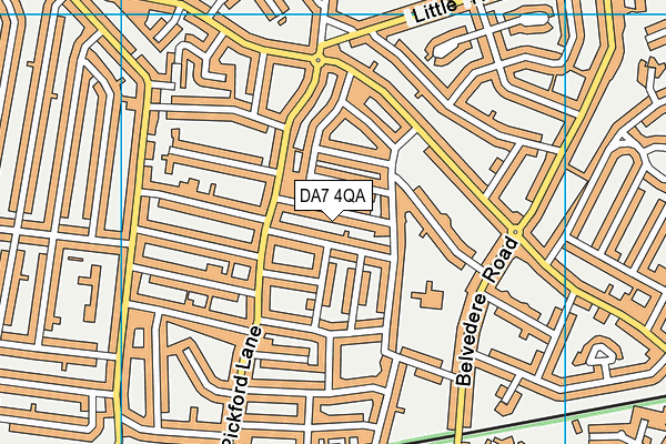 DA7 4QA map - OS VectorMap District (Ordnance Survey)