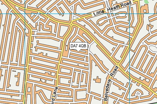 DA7 4QB map - OS VectorMap District (Ordnance Survey)