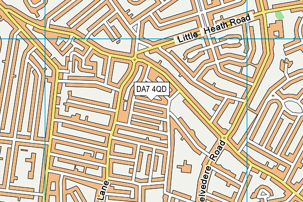 DA7 4QD map - OS VectorMap District (Ordnance Survey)