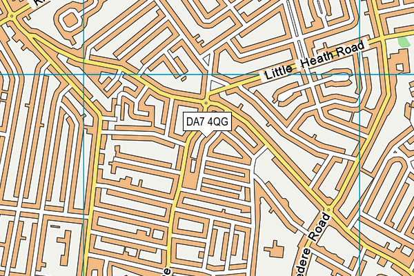 DA7 4QG map - OS VectorMap District (Ordnance Survey)