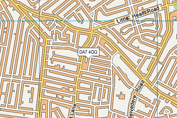 DA7 4QQ map - OS VectorMap District (Ordnance Survey)