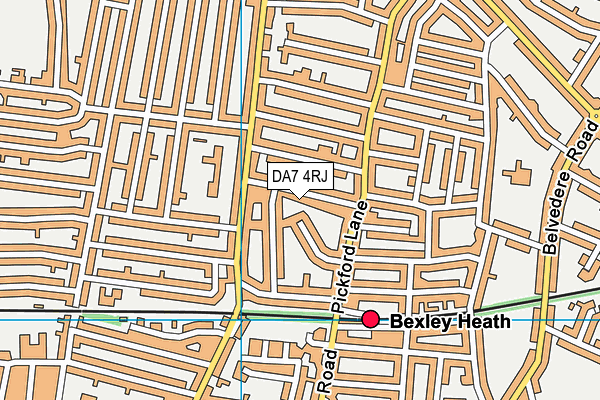 DA7 4RJ map - OS VectorMap District (Ordnance Survey)