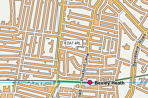 DA7 4RL map - OS VectorMap District (Ordnance Survey)