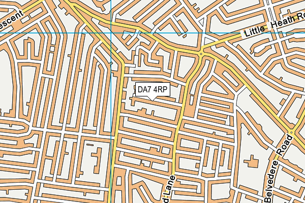 DA7 4RP map - OS VectorMap District (Ordnance Survey)