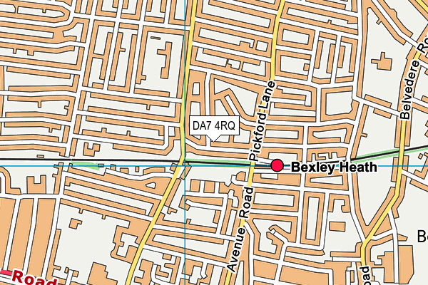 DA7 4RQ map - OS VectorMap District (Ordnance Survey)