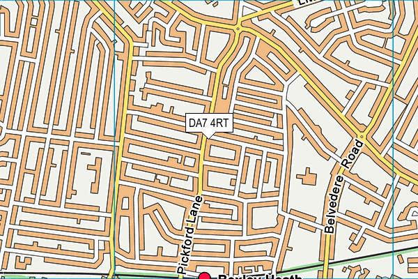DA7 4RT map - OS VectorMap District (Ordnance Survey)