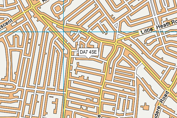 DA7 4SE map - OS VectorMap District (Ordnance Survey)