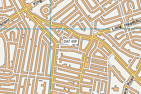 DA7 4SF map - OS VectorMap District (Ordnance Survey)