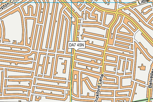 DA7 4SN map - OS VectorMap District (Ordnance Survey)
