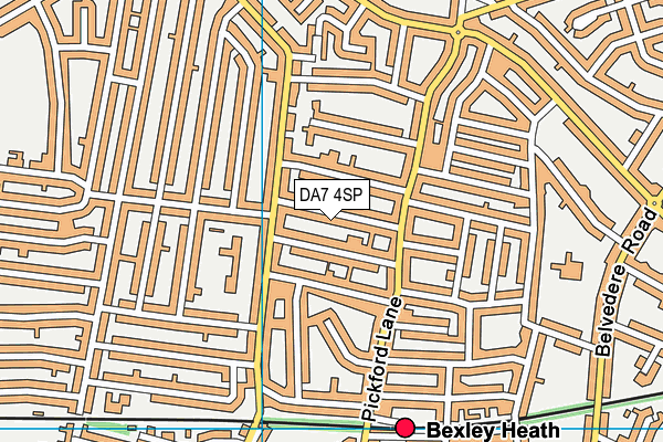 DA7 4SP map - OS VectorMap District (Ordnance Survey)