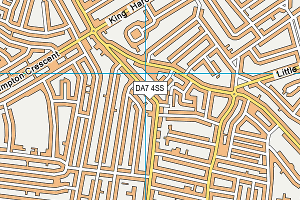 DA7 4SS map - OS VectorMap District (Ordnance Survey)