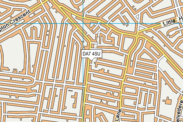 DA7 4SU map - OS VectorMap District (Ordnance Survey)