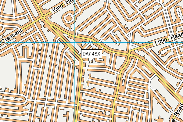 DA7 4SX map - OS VectorMap District (Ordnance Survey)