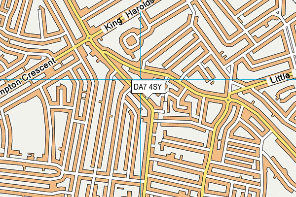 DA7 4SY map - OS VectorMap District (Ordnance Survey)