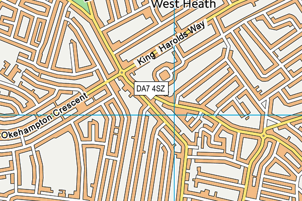 DA7 4SZ map - OS VectorMap District (Ordnance Survey)