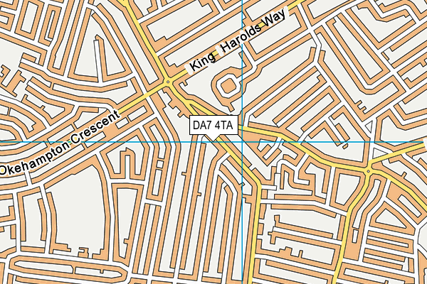 DA7 4TA map - OS VectorMap District (Ordnance Survey)