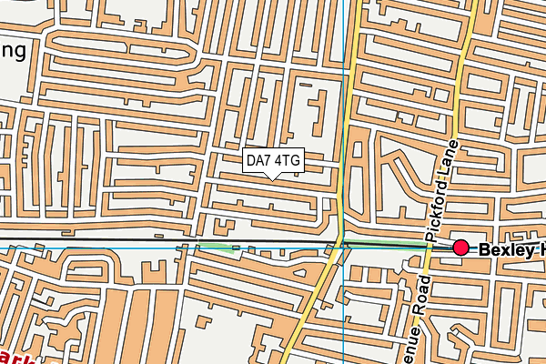 DA7 4TG map - OS VectorMap District (Ordnance Survey)