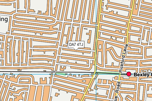 DA7 4TJ map - OS VectorMap District (Ordnance Survey)