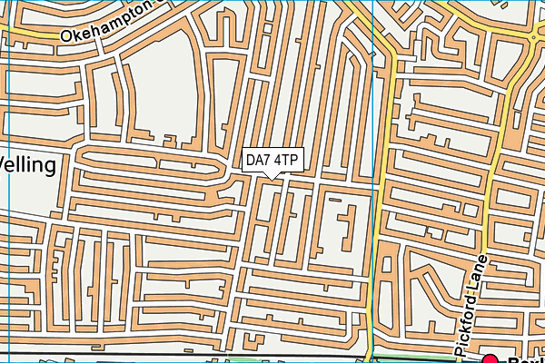 DA7 4TP map - OS VectorMap District (Ordnance Survey)