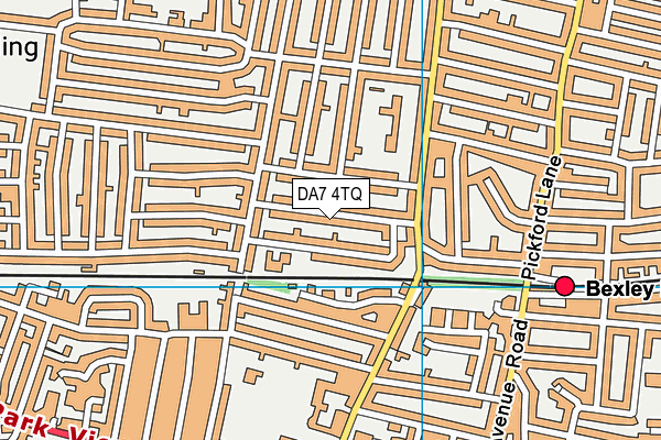 DA7 4TQ map - OS VectorMap District (Ordnance Survey)